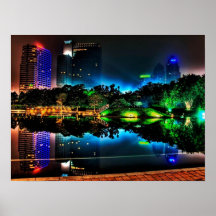 Trippy city print