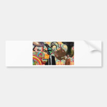 Trippy Frankenstein Art Bumper Sticker