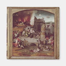 Triptych of the Temptation of St. Anthony Fridge Magnet