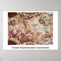Triumph Of Apollo By Asam Cosmas Damian Print
