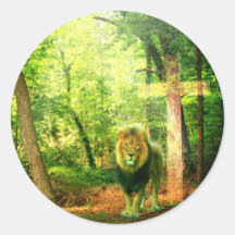 Triumphant King Round Stickers