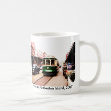 Trolley on Galveston Island, 2007 Mug