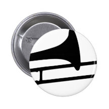 trombone pinback buttons