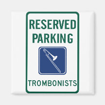 Trombonists Parking Magnets