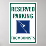 Trombonists Parking Poster