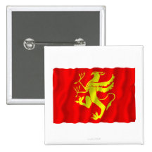 Troms waving flag pinback buttons