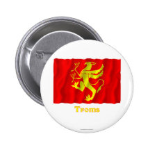 Troms waving flag with name pin