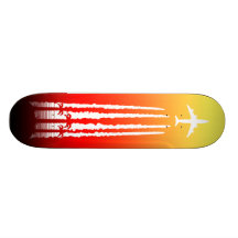 Tropical Airline Sunset Custom Skateboard
