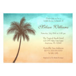 Tropical Beach Palm Tree Bridal Shower Invitations