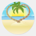 tropical beach stickers