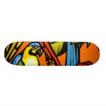 Tropical Birds Skate Board Deck