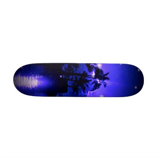 Tropical Blue Skate Board Decks