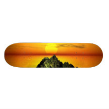 Tropical deck skate board deck