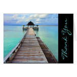 Tropical Destination Wedding Thank You Greeting Card