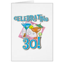 Tropical Drinks Celebrating 30 Card