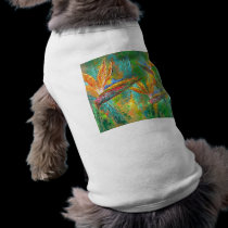 Tropical Flowers Birds Of Paradise Painting pet clothing