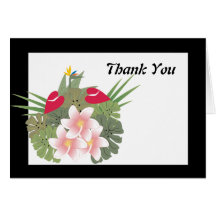 Tropical Flowers Thank You Card