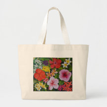 Tropical Flowers Tote Bags
