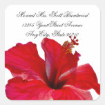 Tropical Hibiscus Weedding address labels Stickers