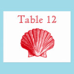 Tropical Island Ginger  Reception Table Numbers postcards