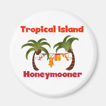 Tropical Island Honeymooner Magnet