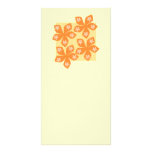 Tropical orange flowers on cream. Pretty. Customised Photo Card