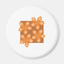Tropical orange flowers on white. refrigerator magnet