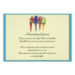 Tropical Parrots Wedding Insert Personalised Announcements