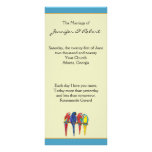 Tropical Parrots Wedding Program Rack Cards