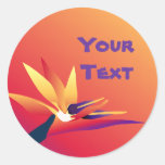 Tropical Party Bird-of-Paradise Flower Sticker