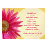 Tropical Pink Daisy Bridal Shower Custom Invite