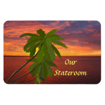 Tropical Sunset Door Marker Magnet