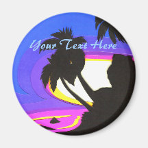 Tropical Sunset Magnets