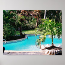 Tropical Swimming Pool Print