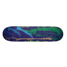 Tropical tree skate board deck