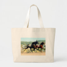 trotting power horse racing canvas bag