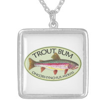 Trout Bum Fishing Necklace