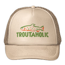 Trout Fisherman Fishing Mesh Hats