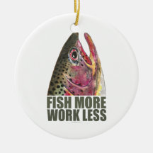 Trout Fishing Saying Christmas Tree Ornament