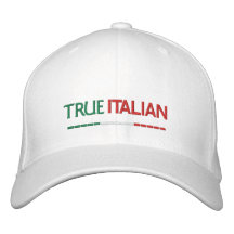 True Italian-Italian Flag Embroidered Baseball Cap
