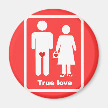 true love happy valentines day refrigerator magnet