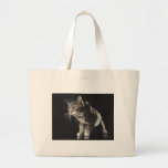 Truffles the Tabby Cat Watercolor Canvas Bags