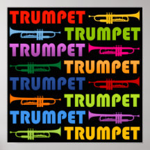 Trumpet Collage Poster