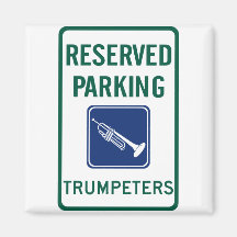 Trumpeters Parking Fridge Magnets