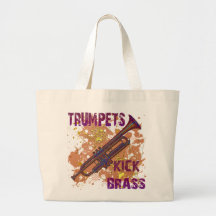 Trumpets Kick Brass Tote Bags