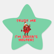 Trust Me I'm Santa's Helper Funny Tshirt Stickers