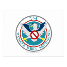 TSA Funny Logo with Cartoon Eagle Postcards