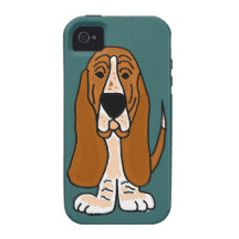 TU- Funny Basset Hound Original Art iPhone 4/4S Covers