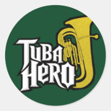 tuba_hero round sticker