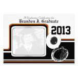 Tuba Marching Band Graduation Photo Orange invitations